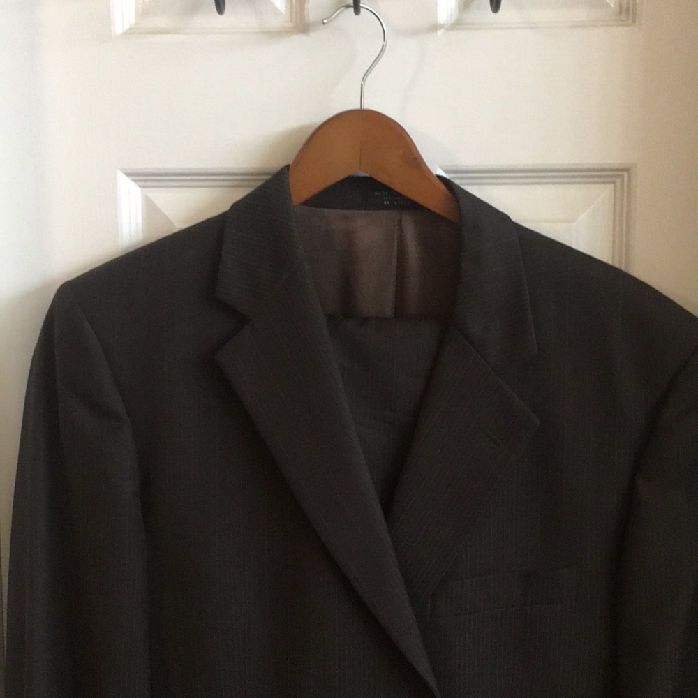 Brown stripe suit